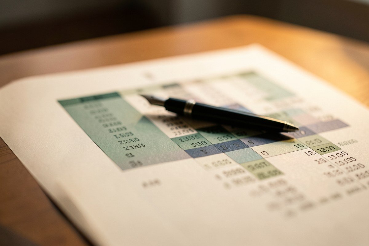A close-up photograph of a financial newspaper's rates table, blurred, with a pen resting on it, suggesting current rate tracking.